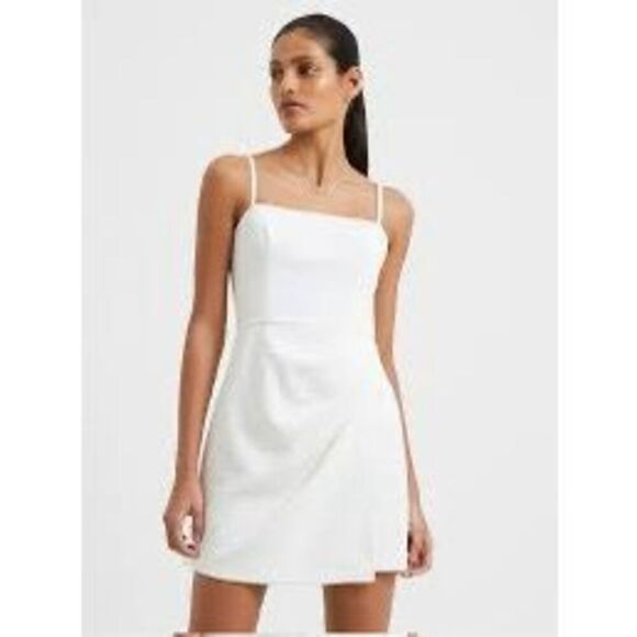 NWT French Connection White Whisper Back-Cutout Dress. Size 14 - Picture 7 of 14